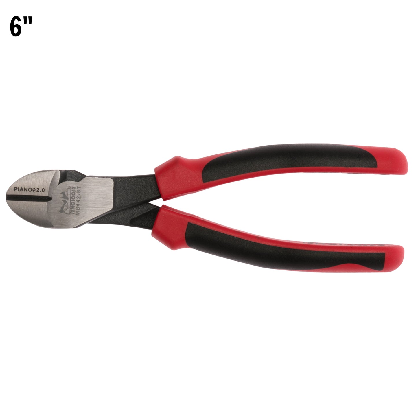 Teng Tools 6 Inch Heavy Duty Precision Side Cutting Pliers With TPR Grip Handles - MB442-6T