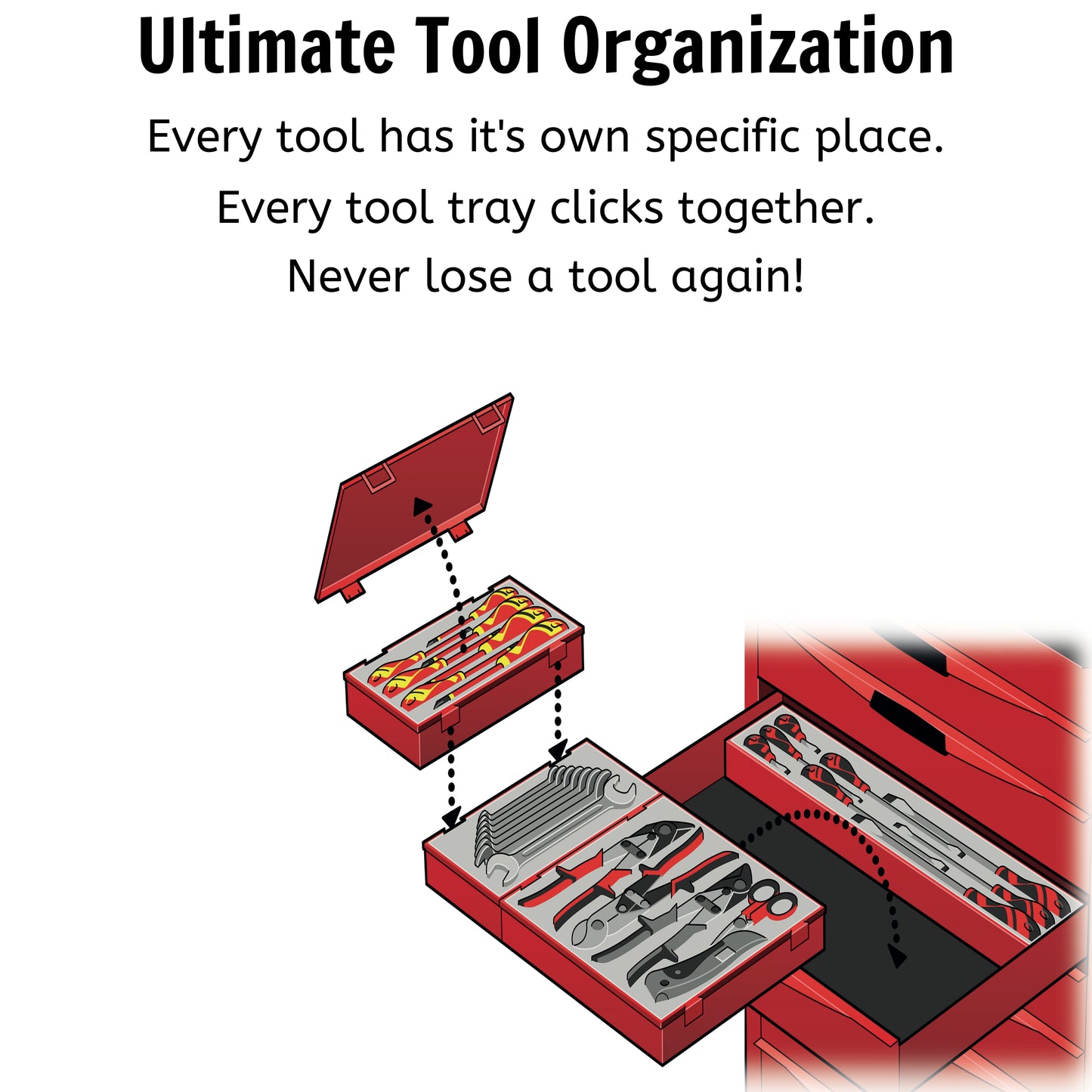 Teng Tools 183 Piece Complete Mixed EVA Foam Service Tool Kit With Free Tool Box - TC806SV-KIT2