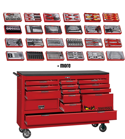 Teng Tools 756 Piece 67 Inch Wide Juggernaut Original Tool Kit - TCW813UNBK-KIT1