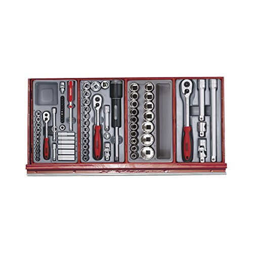 Teng Tools 140 Piece Service Tool Kit 8 With Series Middle Box and Roller Cabinet - TC8140NF