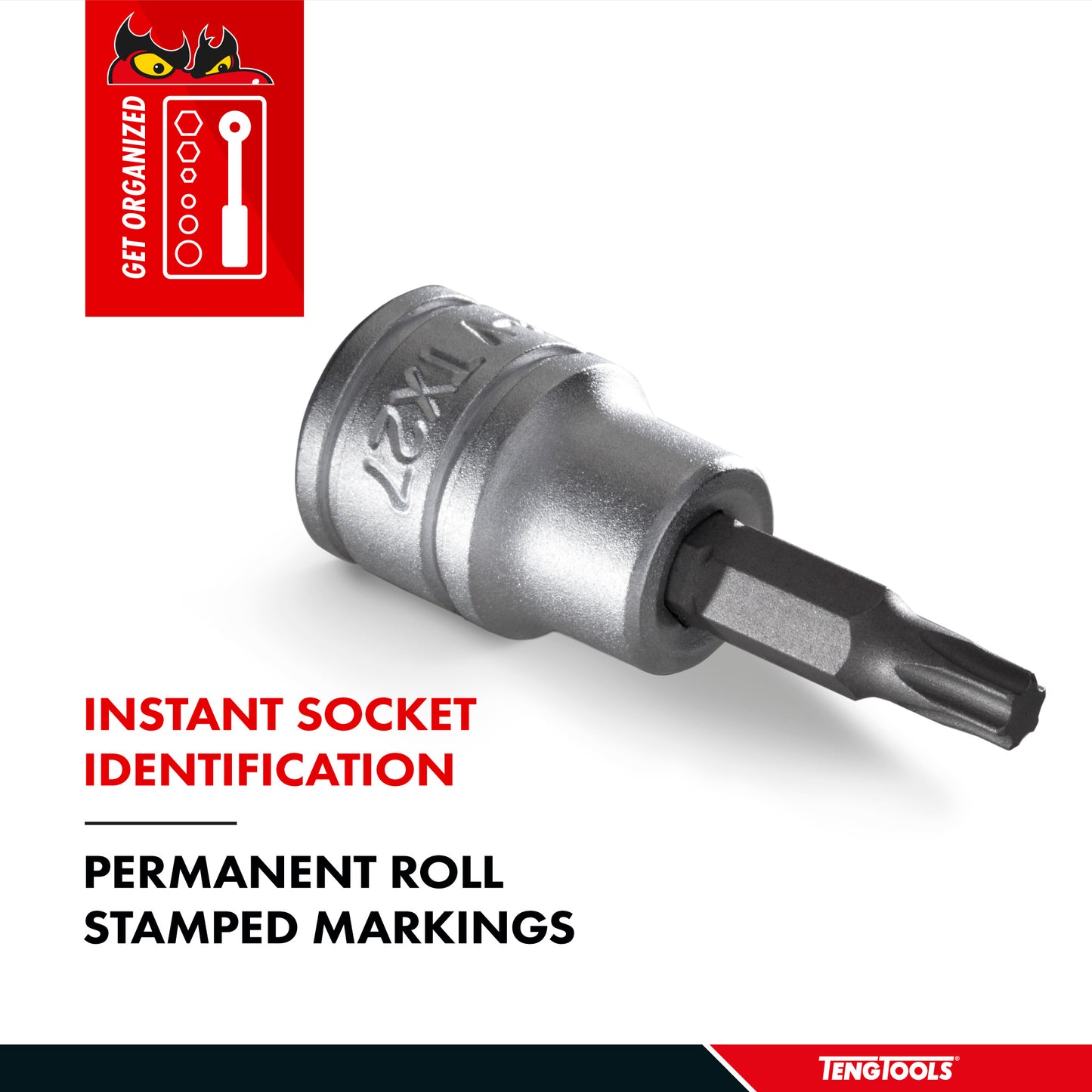 Teng Tools 3/8 Inch Drive Metric Torx TX Chrome Vanadium Sockets