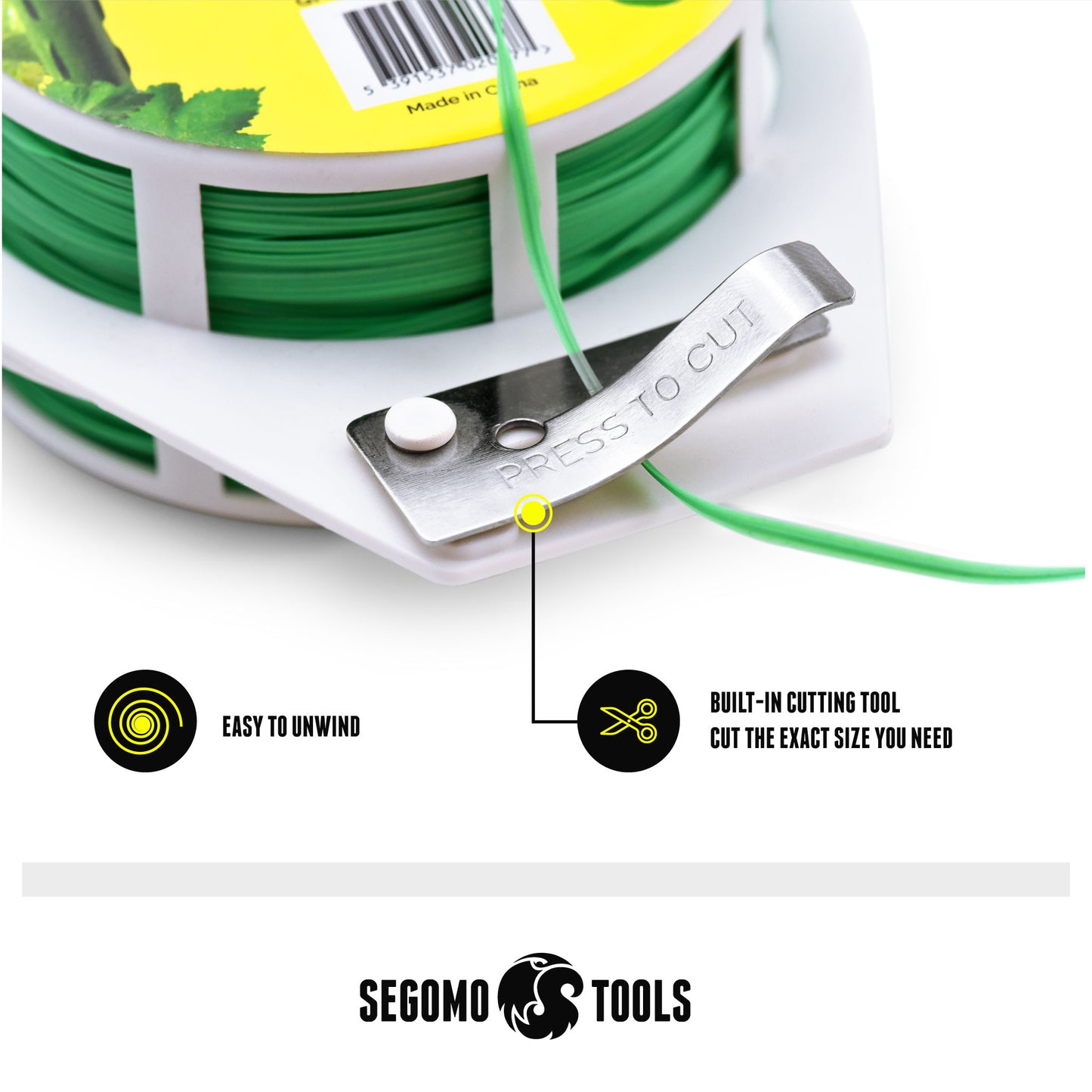 Segomo Tools 1 & 2 Pack Long All-Purpose Garden Plant Twist Tie Reel Sets