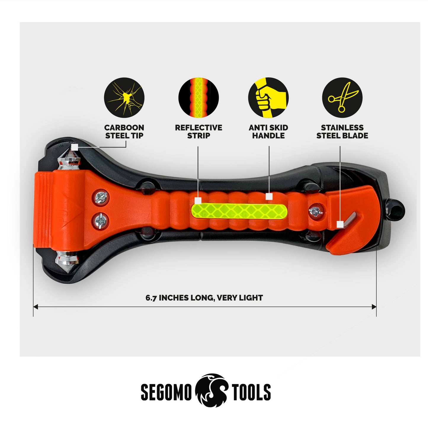 Segomo Tools 2 & 4 pack  Emergency Escape Safety Hammers with Car Window Breaker & Seat Belt Cutters