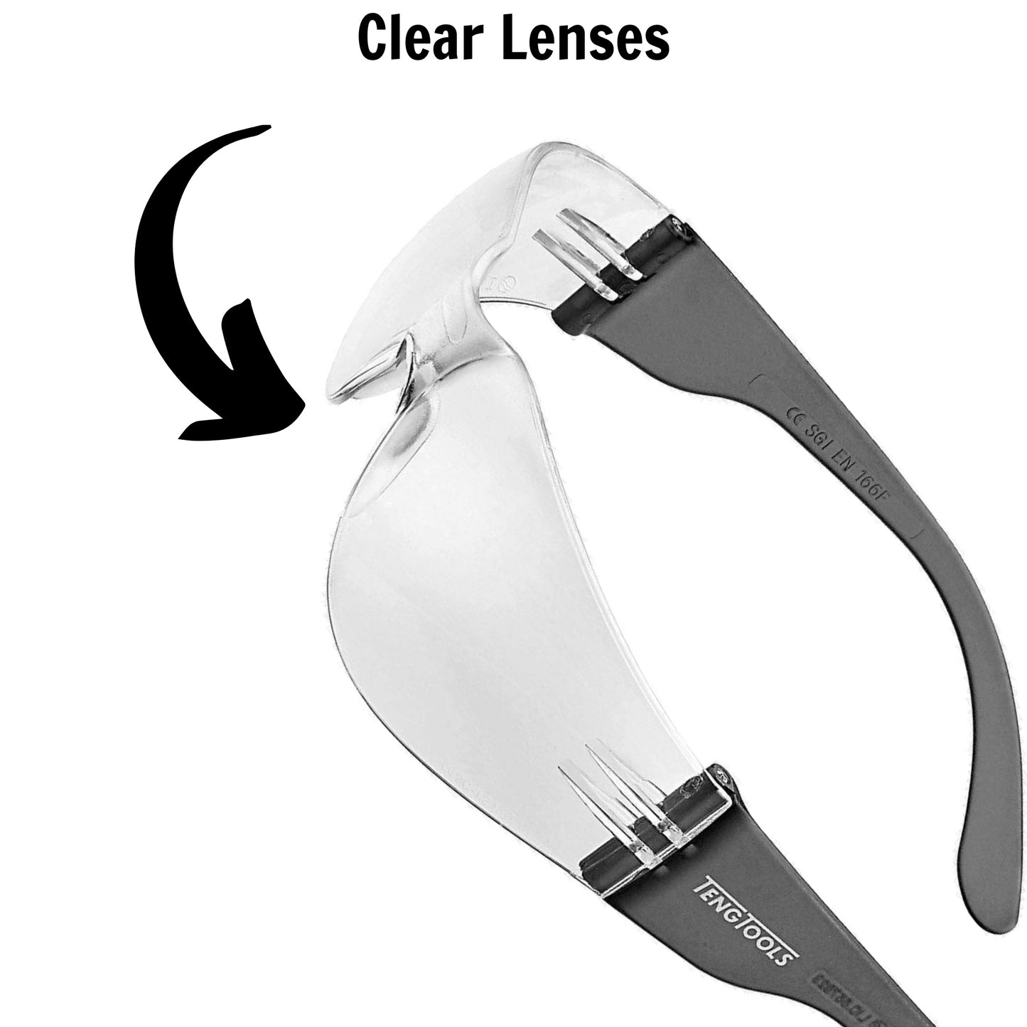 Teng Tools Anti Fog, Scratch Resistant Safety Glasses With Clear Lenses & Side Protection - SG960