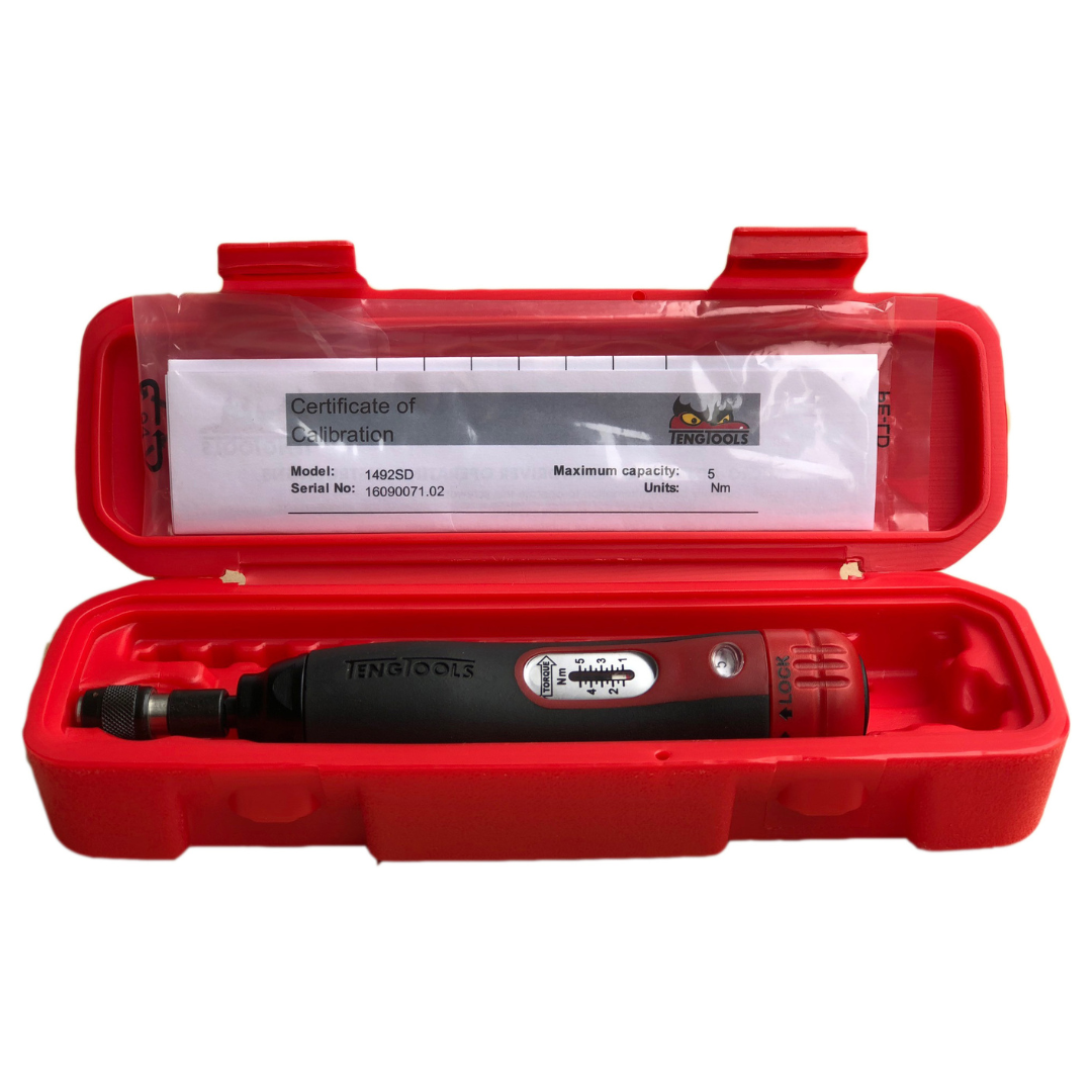 Teng Tools 1/4 Inch Drive Certified Torque Screwdriver 10-50in-lb - 1492USD