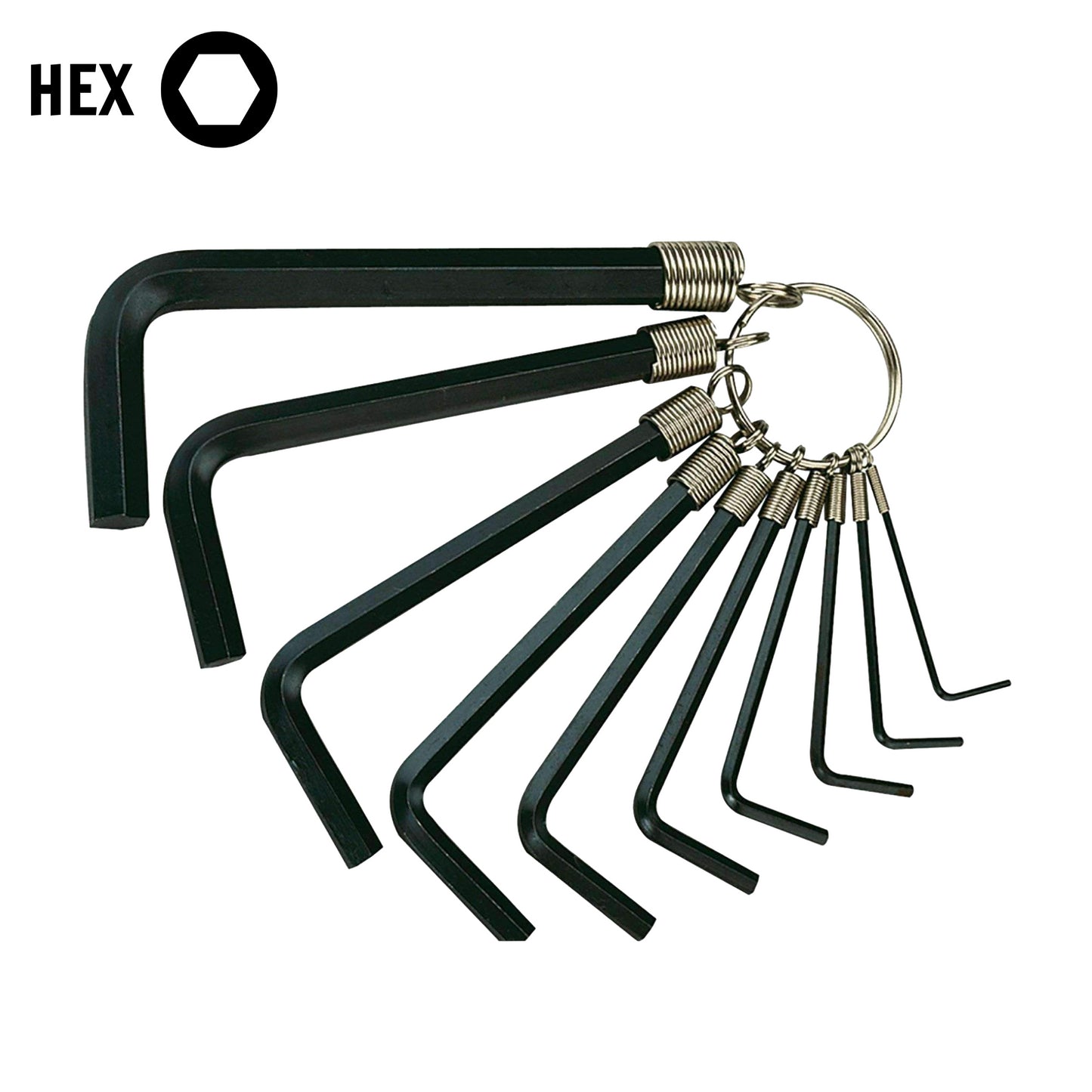 Teng Tools 10 Piece SAE Industrial Grade Hex Key / Allen Wrench Set (1/16 Inch - 3/8 Inch) - 1424