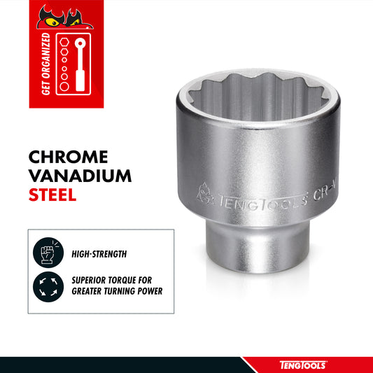 Teng Tools 12 Point SAE Shallow 3/4 Inch Drive Chrome Vanadium Sockets