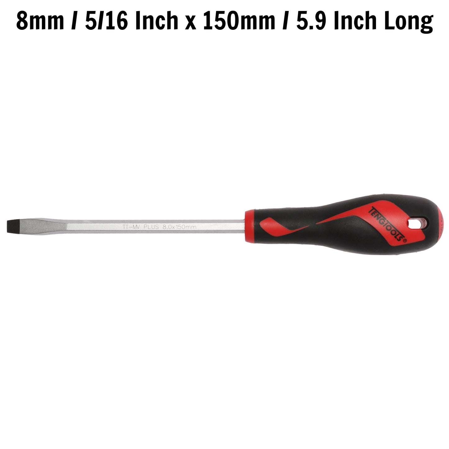 Teng Tools 8mm / 5/16 Inch x 150mm / 5.9 Inch Long Flat Type Slotted Head Screwdriver - MD934N