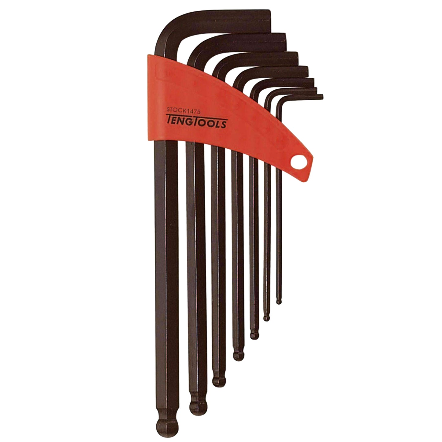 Teng Tools 7 Piece Black Metric Ball Point Hex Key / Allen Wrench Set (2.5mm - 10mm) - 1475