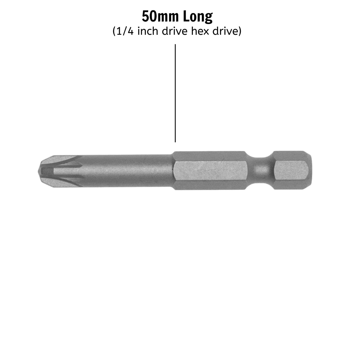 Pozi PZ Bits 25mm & 50mm long in packets of 10 Pieces