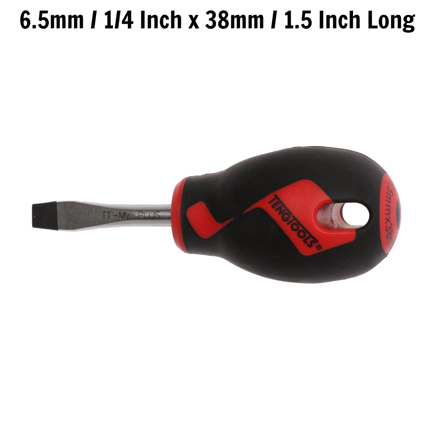 Teng Tools 6.5mm / 1/4 Inch x 38mm / 1.5 Inch Long Flat Type Slotted Head Screwdriver - MD928N