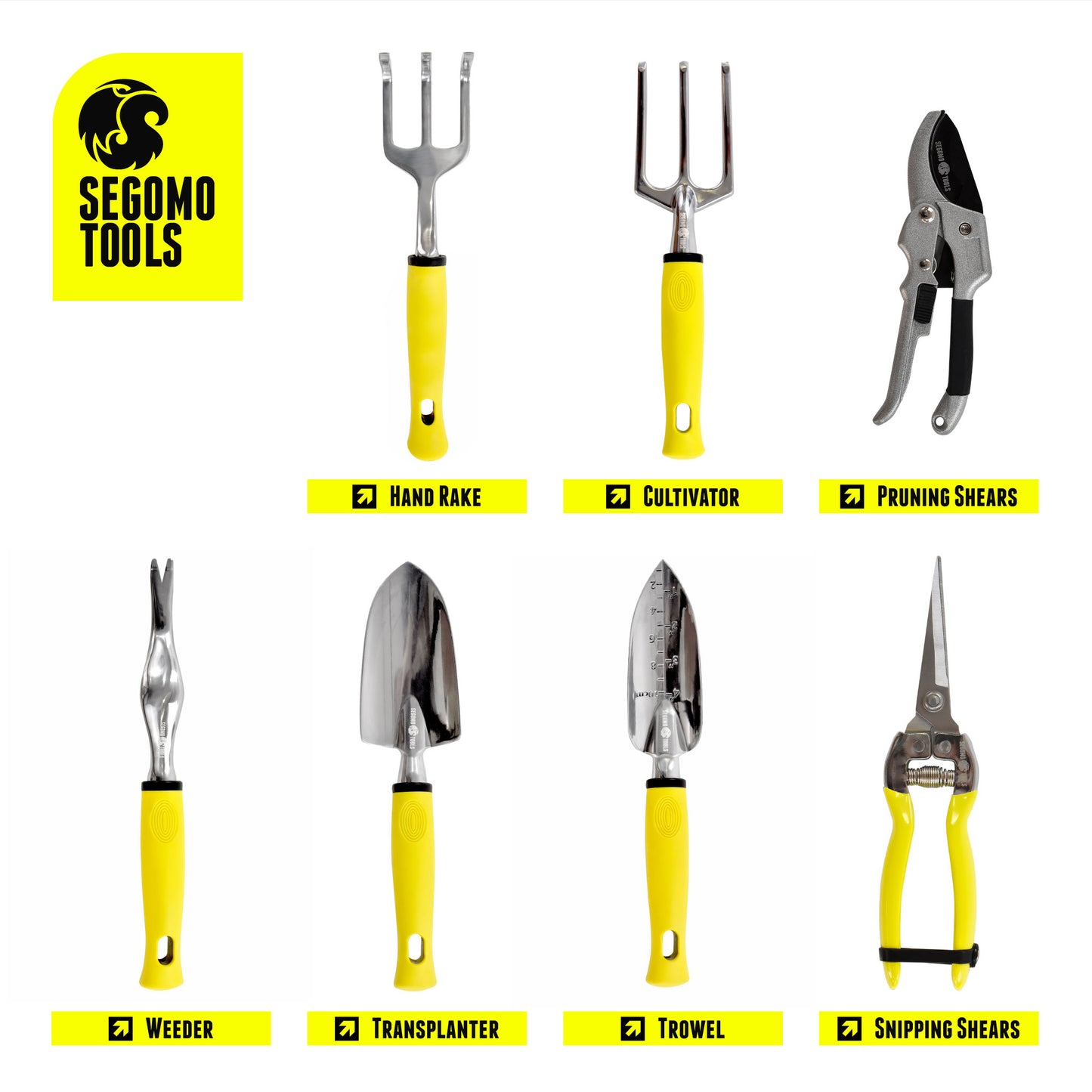 Segomo Tools 12 & 14 Piece Piece Garden Tool Sets