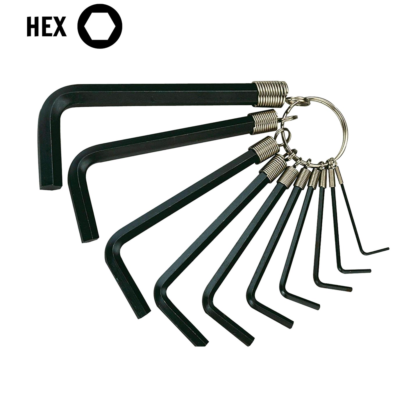 Teng Tools 10 Piece Black Metric Industrial Grade Hex Key / Allen Wrench Set (1.5mm - 10mm) - 1425