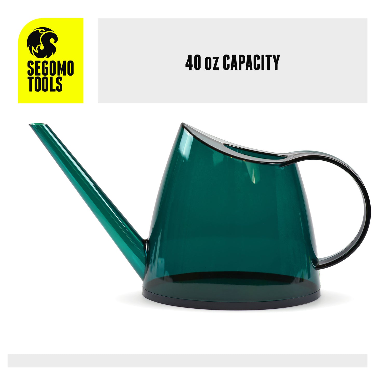 Segomo Tools 40 Ounce, 1.2 Liter, 1/3 Gallon Small Green Indoor Long Spout House Watering Can - WC40