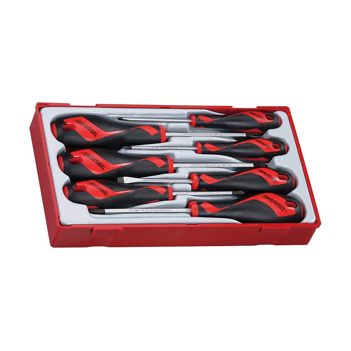 Teng Tools 73 Piece Mixed Drive SAE Socket, Wrench, Hex, Screwdriver & Plier Kit - TC-6T-23