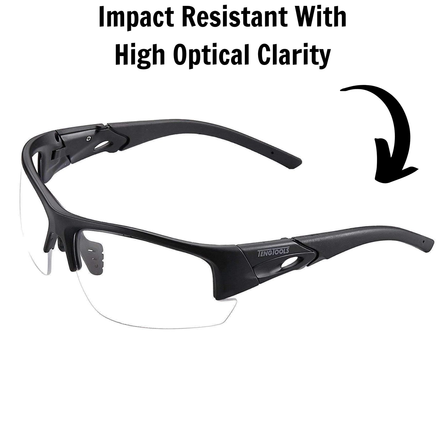 Safety Glasses with Clear Lenses EN166 Class 1FT