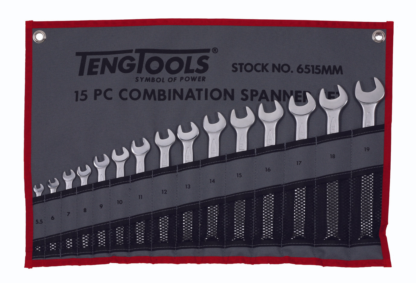 Teng Tools 15 Piece 12 Point Metric Combination Wrench (5.5MM - 19MM) - 6515MM