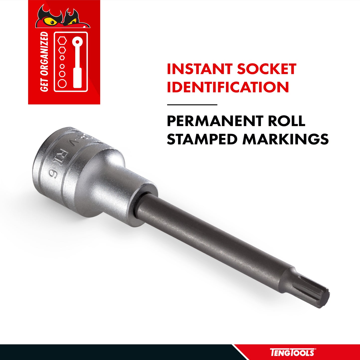 Teng Tools 1/2 Inch Drive Ribe Multi Spline Chrome Vanadium Sockets