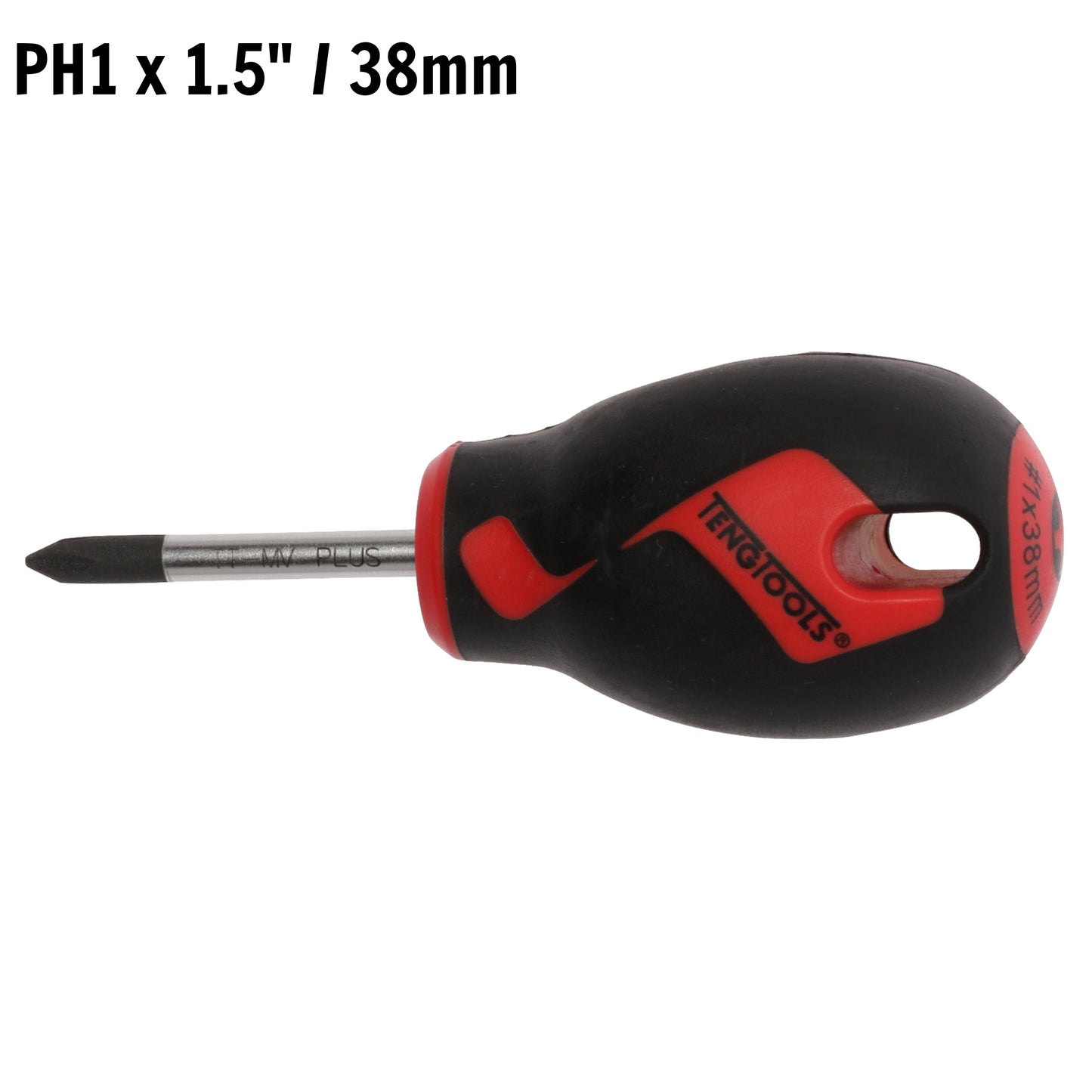 Teng Tools PH1 x 1.5 Inch/38mm Head Phillips Screwdriver with Ergonomic, Comfortable Handle - MD947N