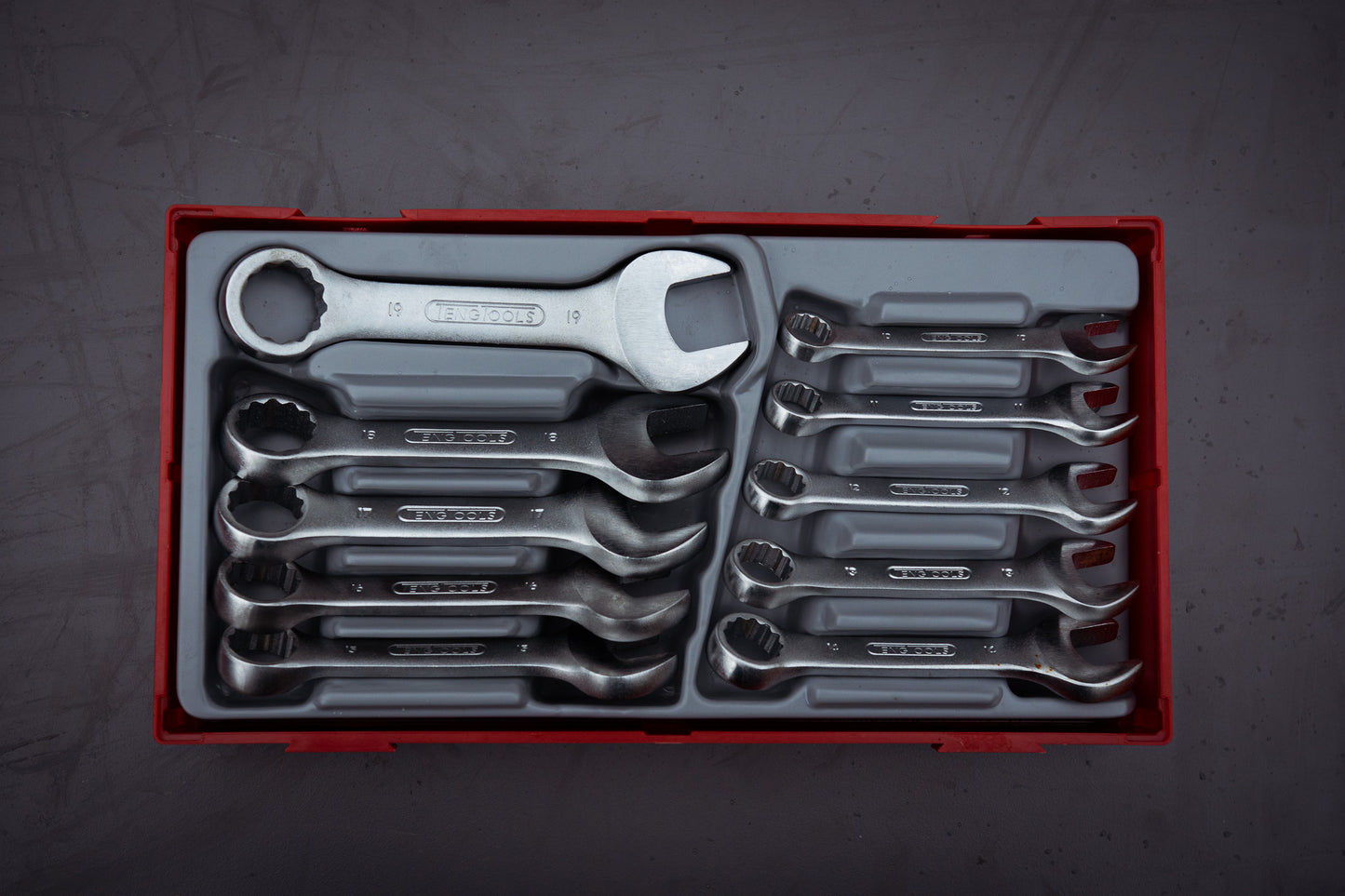 Teng Tools 10 Piece Metric Stubby Combination Wrench Set 10mm - 19mm - TT6010M