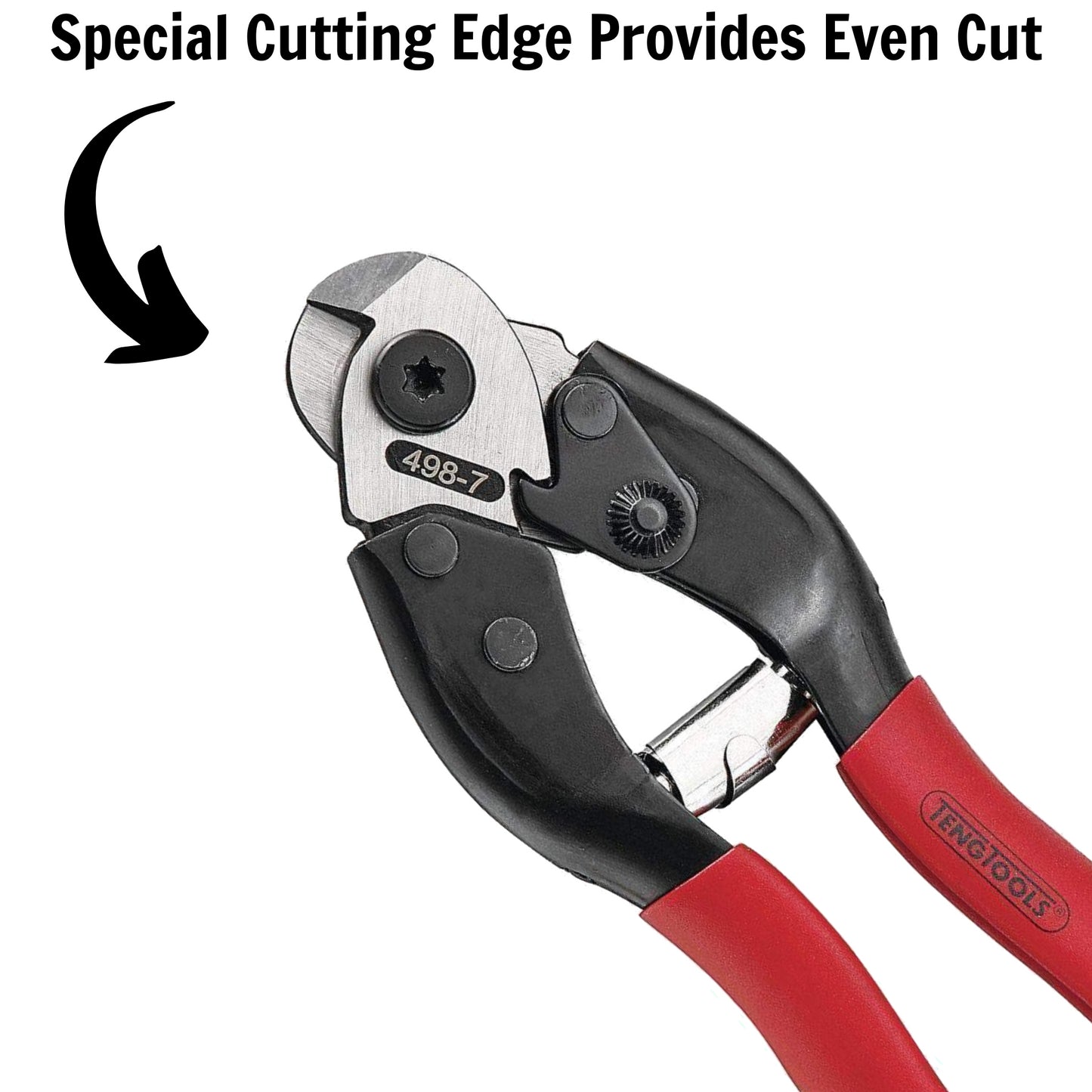 Teng Tools 7 Inch Vinyl Grip Wire Cutters (Ideal For, Steel, Aluminum & Copper Cable) - 498-7N