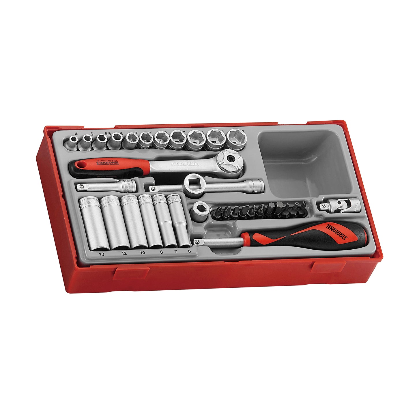 Teng Tools 82 Piece Mixed Drive Metric Socket, Wrench, Screwdriver & Plier Kit - TC-6T-22