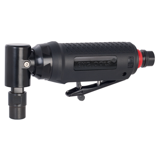 Teng Tools 25,000 RPM Mini Angled Pneumatic Composite Air Die Grinder with Silencer - ARG02