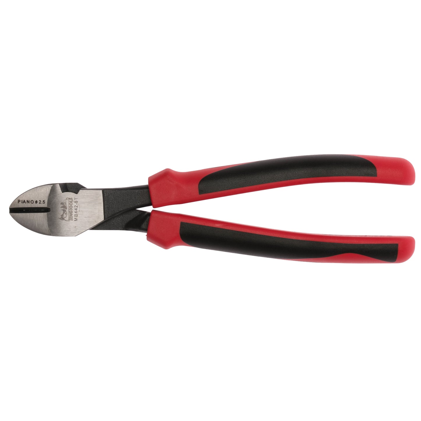 Teng Tools 8 Inch Heavy Duty Precision Side Cutting Pliers With TPR Grip Handles - MB442-8T