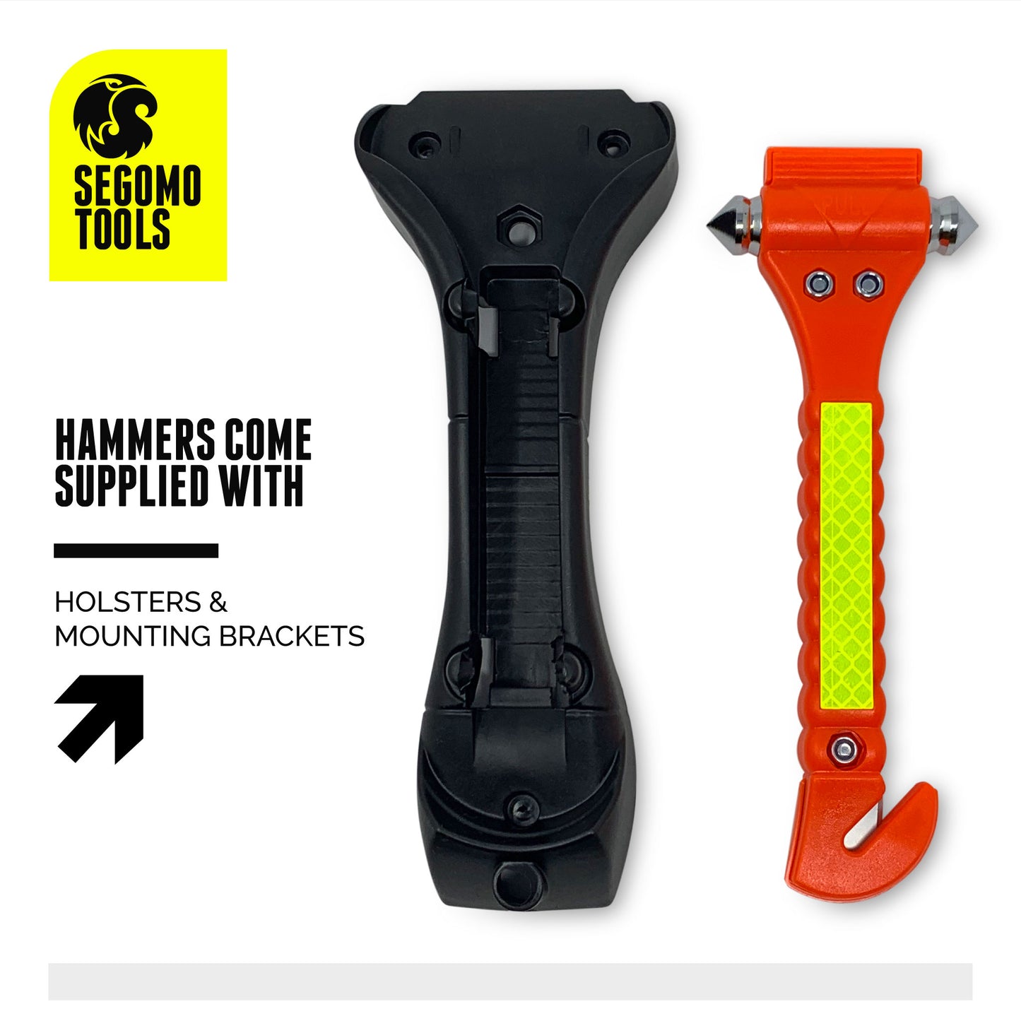 Segomo Tools 2 & 4 pack  Emergency Escape Safety Hammers with Car Window Breaker & Seat Belt Cutters