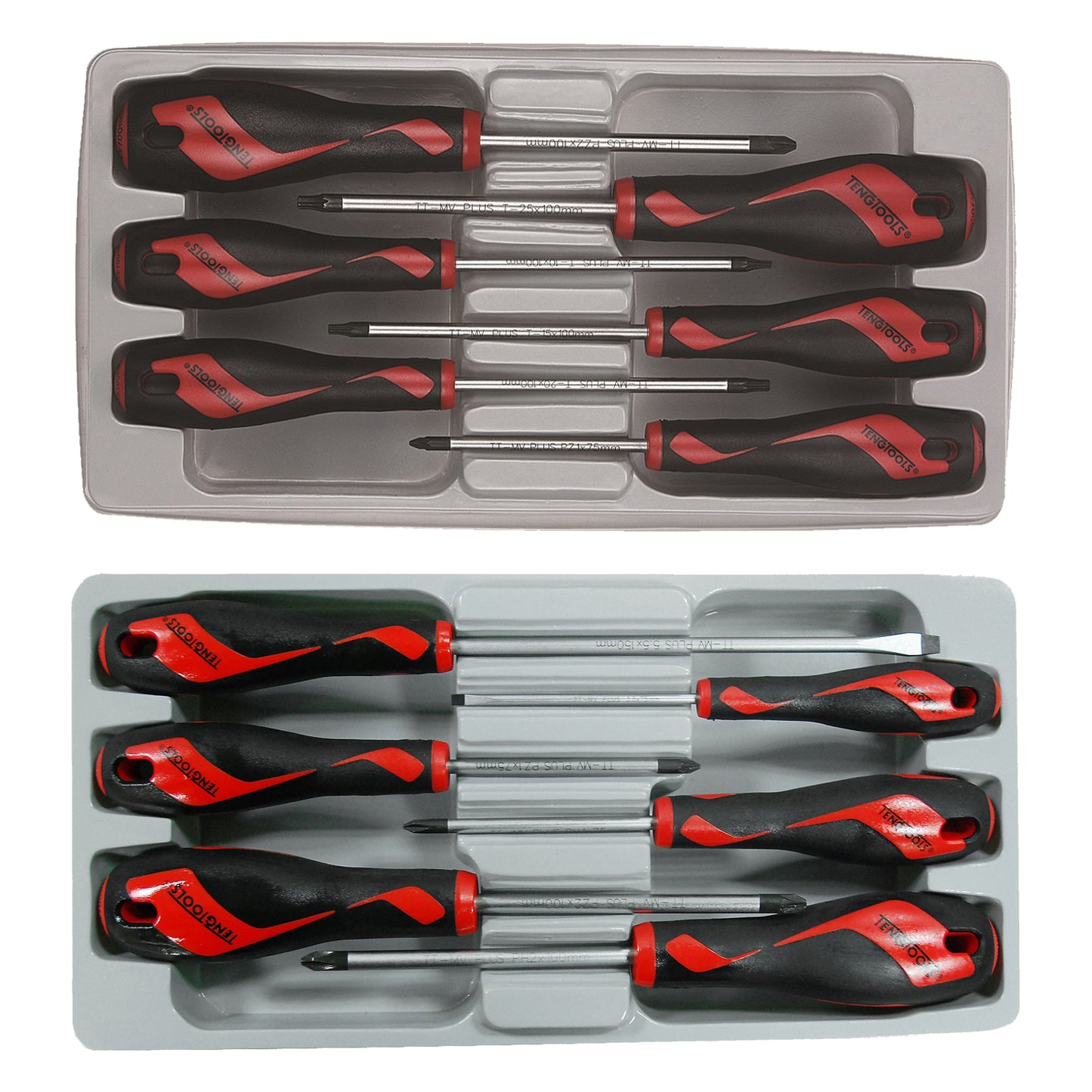 Teng Tools 12 Piece Screwdriver Set (PZ,TX,Flat,PH) - MD906N2-KIT1