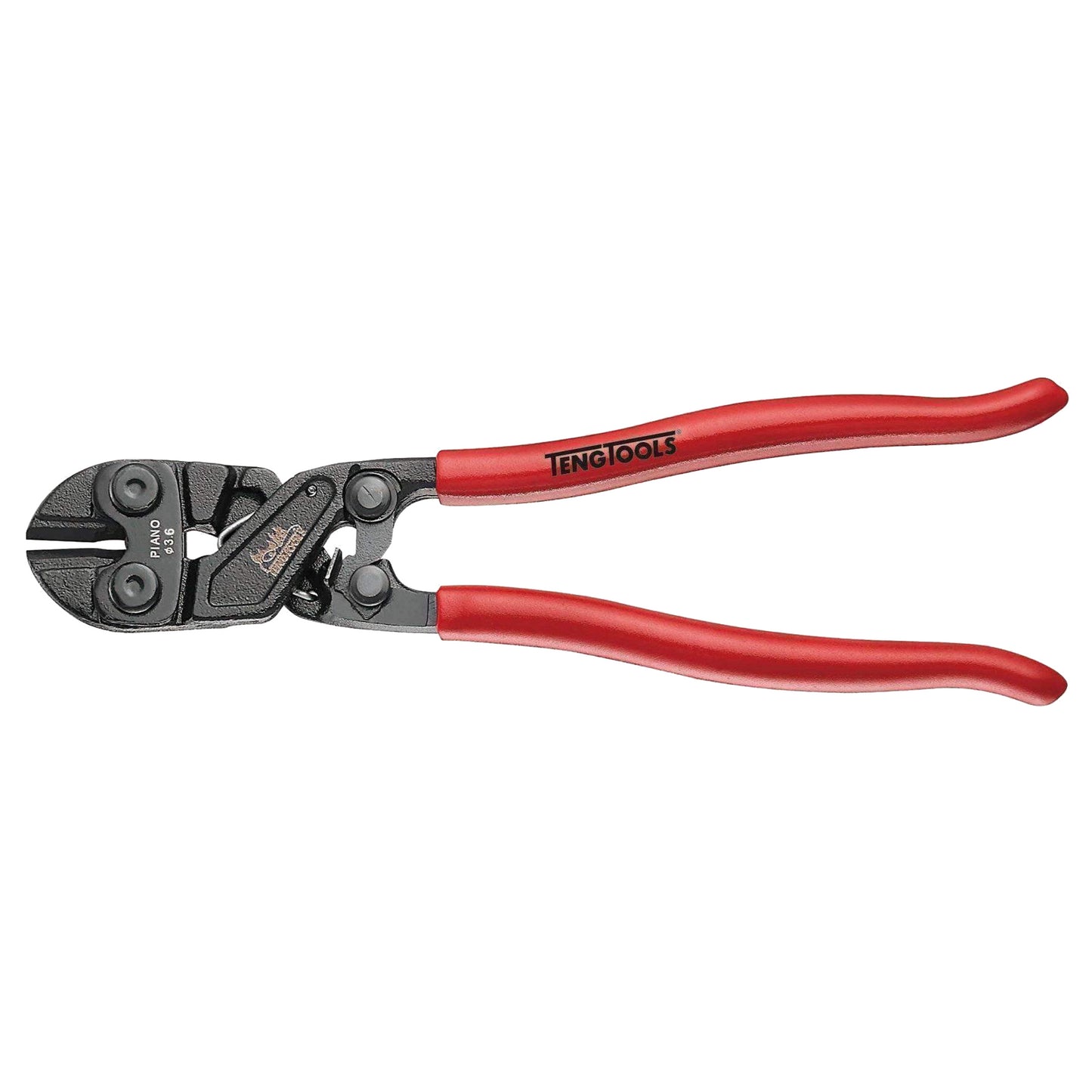 Teng Tools Mini 8 Inch Bolt Cutters with Dipped Handle and 80 Degree Cutting Angle