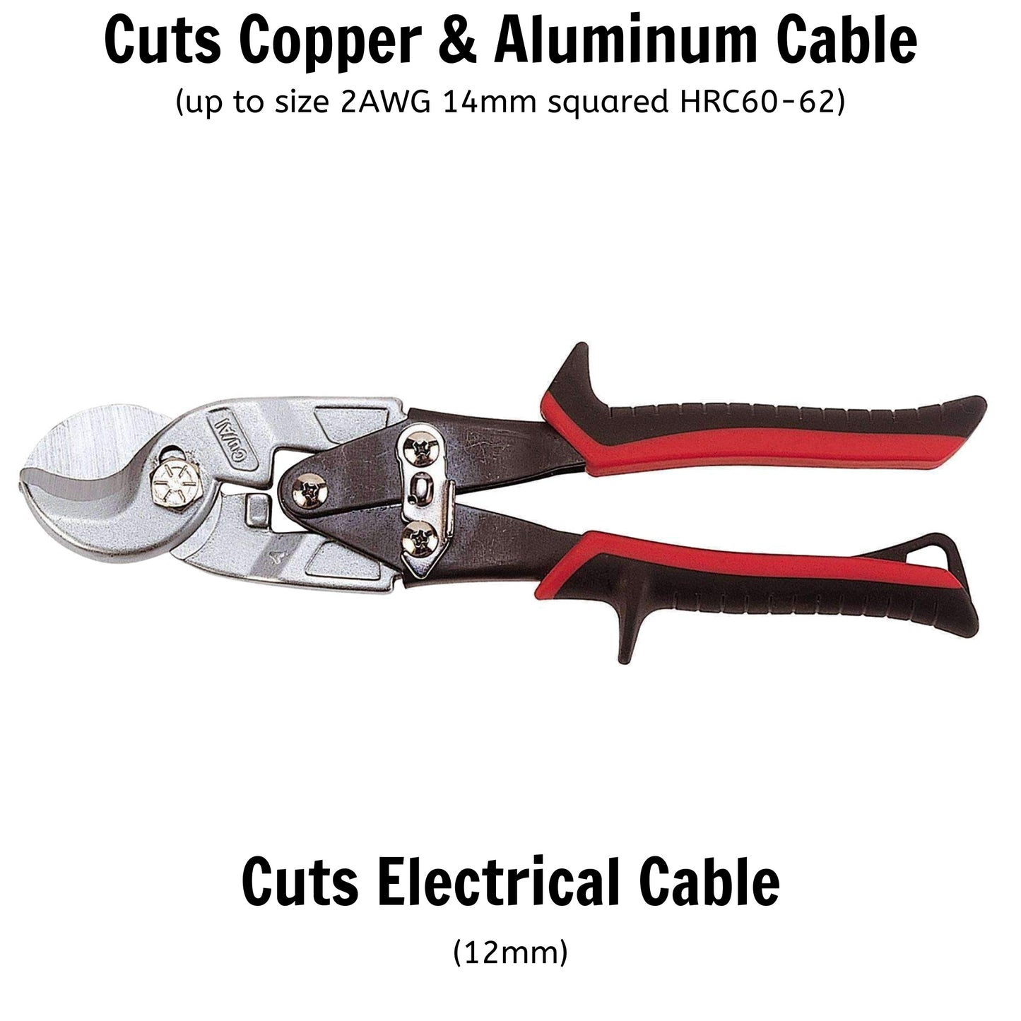 Teng Tools Heavy Duty Copper & Aluminum Electric Cable Cutter/Wire Rope Shears - 496