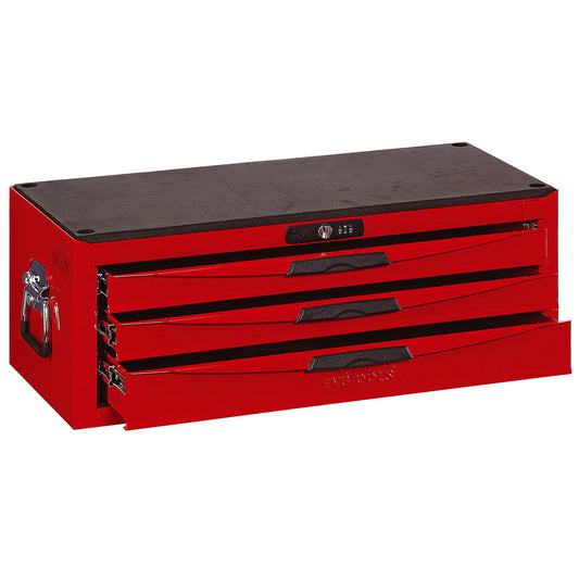 Teng Tools 3 Drawer Professional Portable Steel Lockable Red N Series Middle Tool Box - TC803N