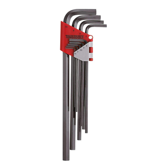 Teng Tools 9 Piece Extra Long Black Metric Hex Key / Allen Wrench Set (1.5mm - 10mm) - 1479MMRL