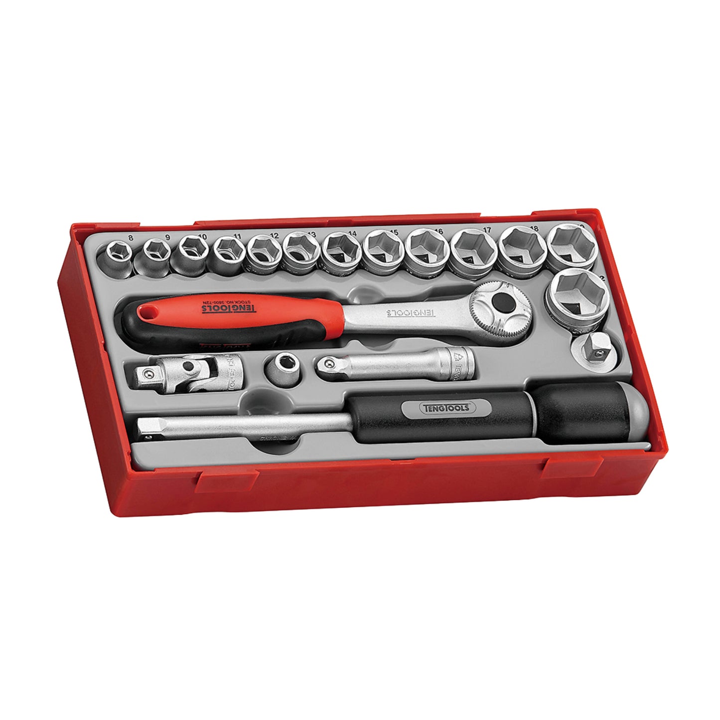 Teng Tools 82 Piece Mixed Drive Metric Socket, Wrench, Screwdriver & Plier Kit - TC-6T-22