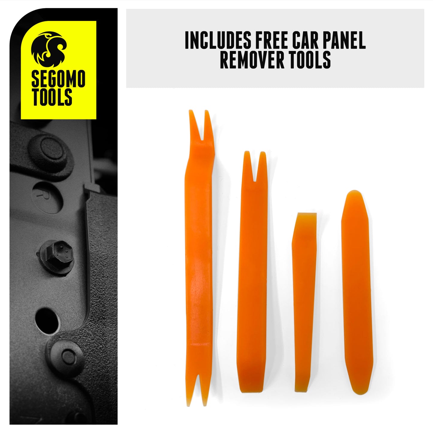 Segomo Tools 435 Piece Car Retainer, Plastic Fastener, Body Panel & Trim Clips Kit - PFK435