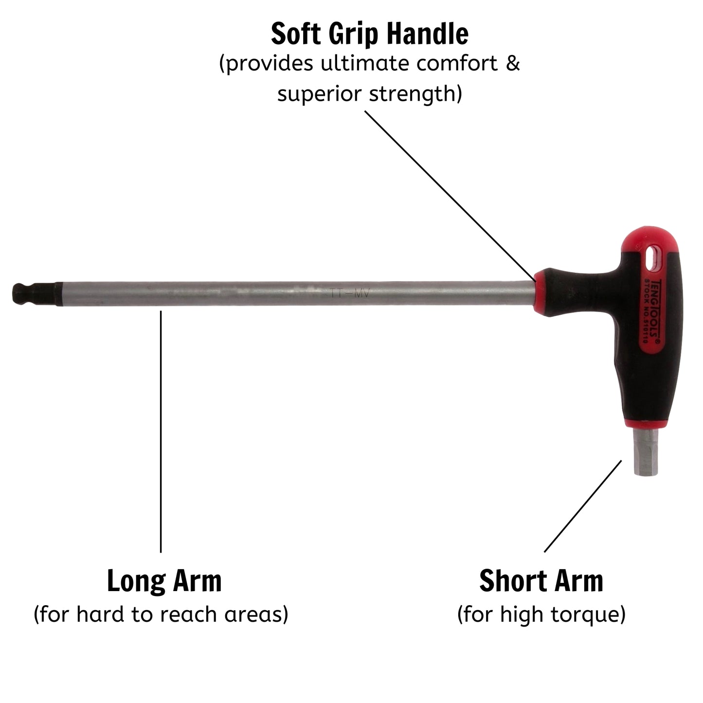 Teng Tools T Handle Metric Hex Keys