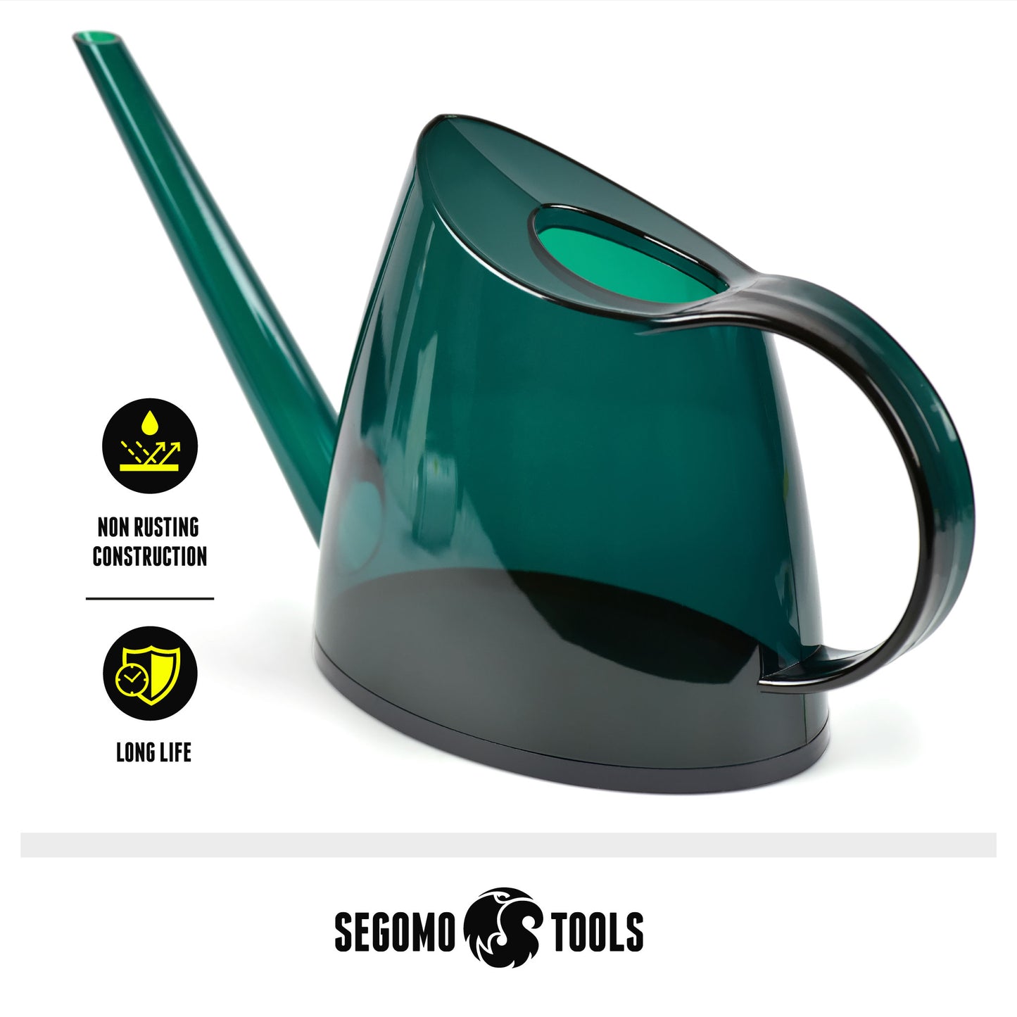 Segomo Tools 40 Ounce, 1.2 Liter, 1/3 Gallon Small Green Indoor Long Spout House Watering Can - WC40