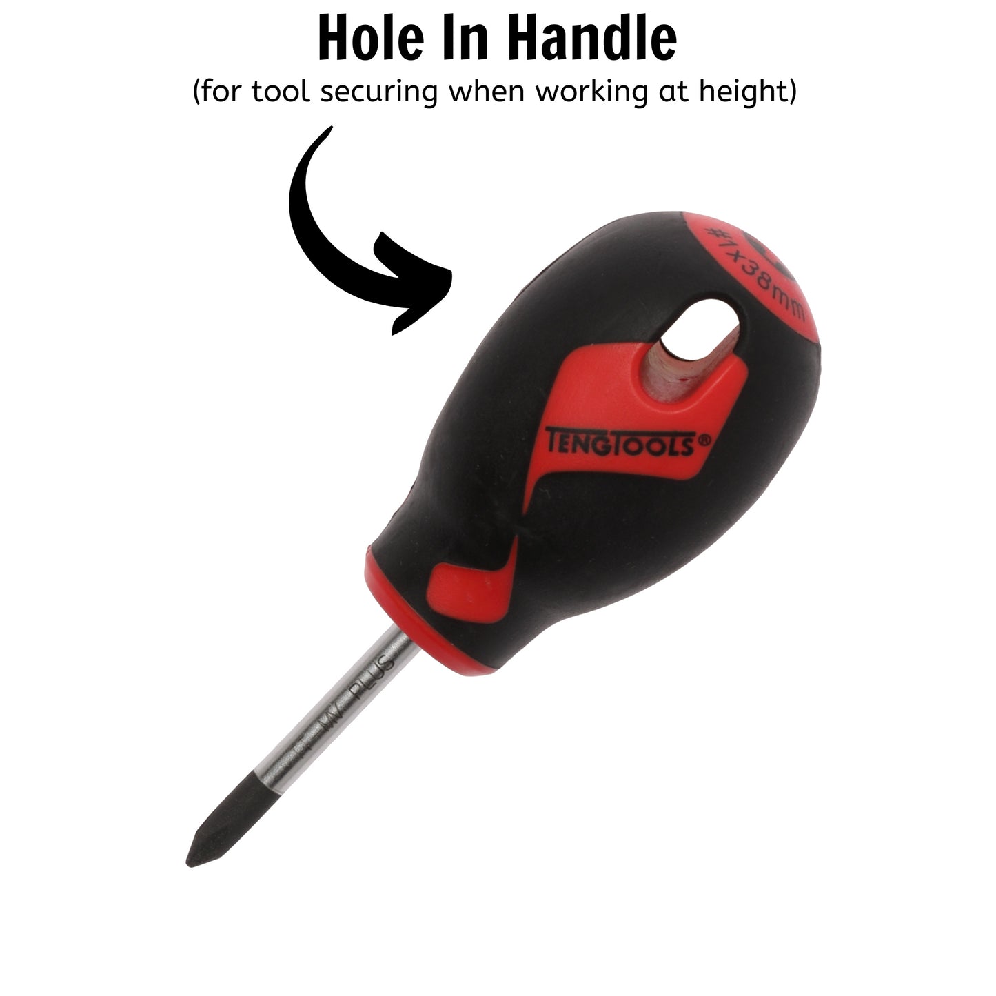 Teng Tools PH1 x 1.5 Inch/38mm Head Phillips Screwdriver with Ergonomic, Comfortable Handle - MD947N