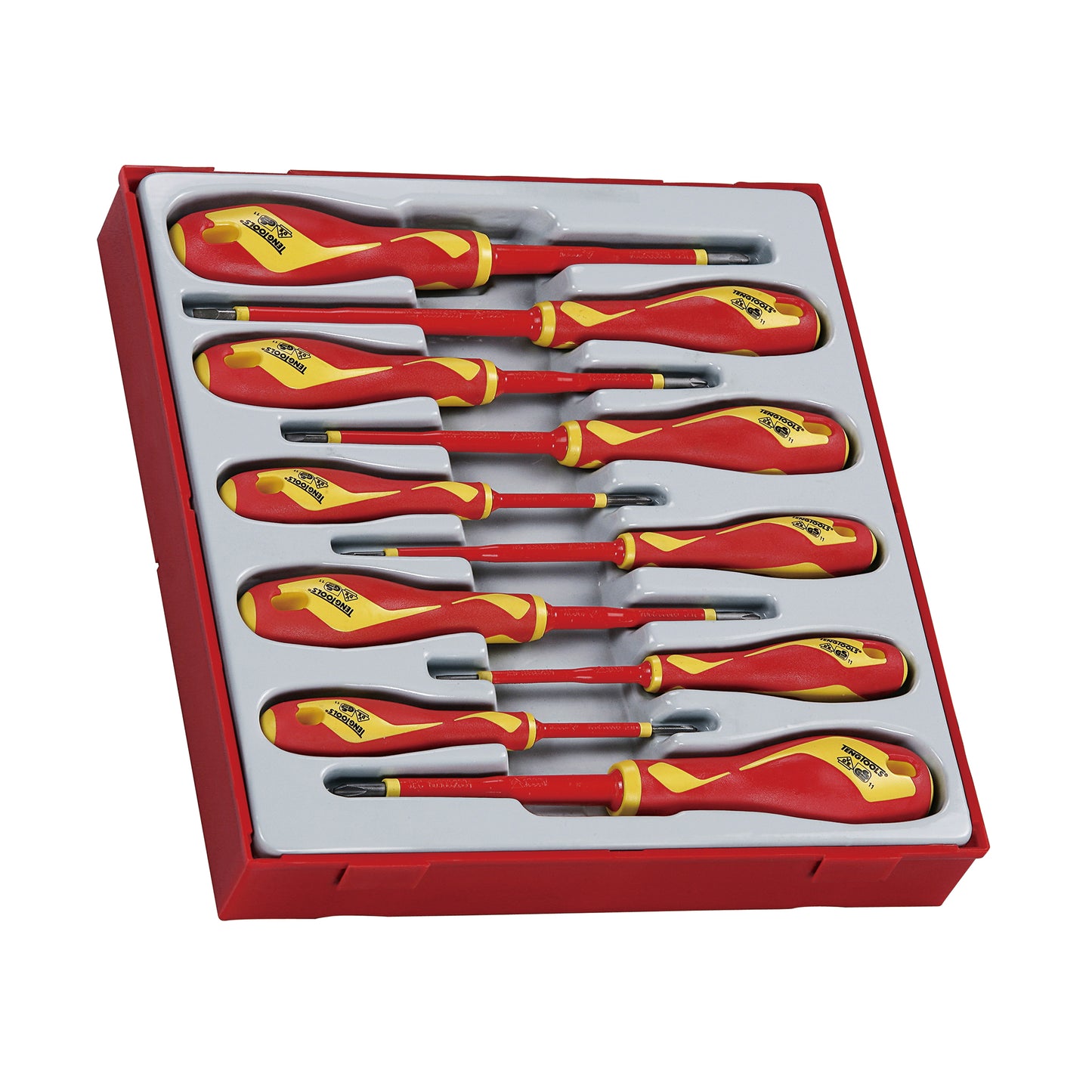 Teng Tools 10 Piece 1000 Volt Insulated Flat, PH & PZ Type Screwdriver Set - TTDV910N