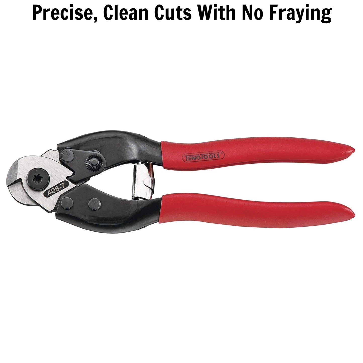 Teng Tools 7 Inch Vinyl Grip Wire Cutters (Ideal For, Steel, Aluminum & Copper Cable) - 498-7N