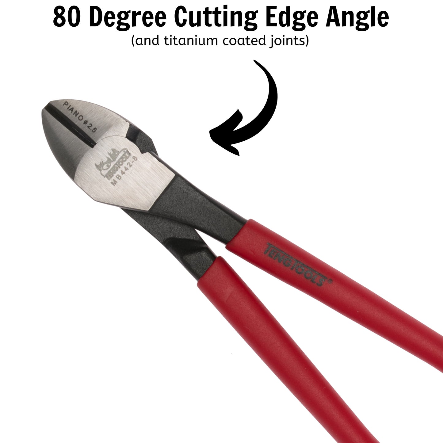 Teng Tools Side Cutter Pliers With Vinyl Coated Dipped Handles