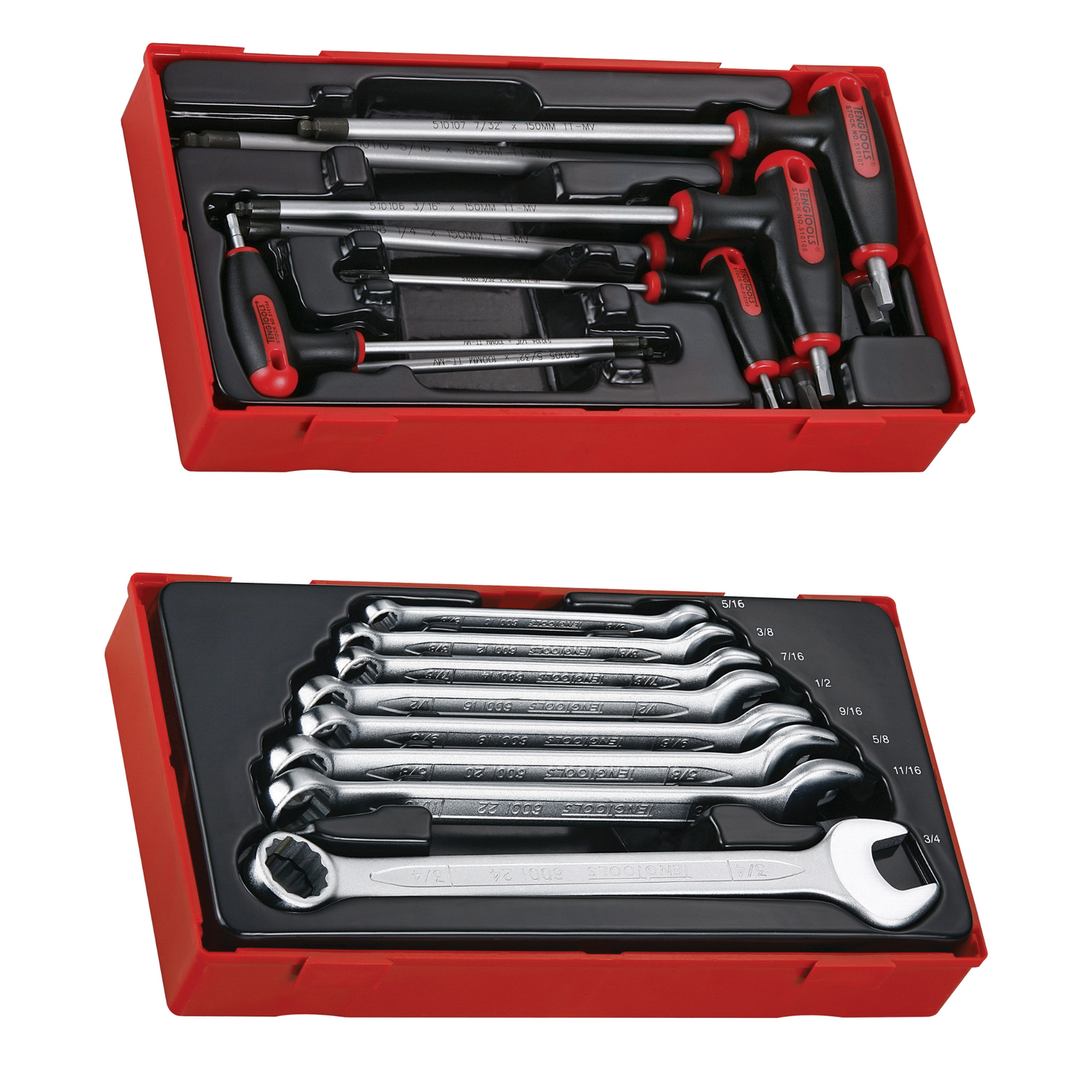 Teng Tools 140 Piece 16 Drawer SAE Series Tool Kit - SERIES140SAESTACK