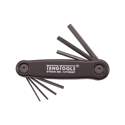 Teng Tools 7 Piece Black SAE Retractable Hex Key/Allen Wrench Set (1/16 Inch - 7/32 Inch) - 1476NAF