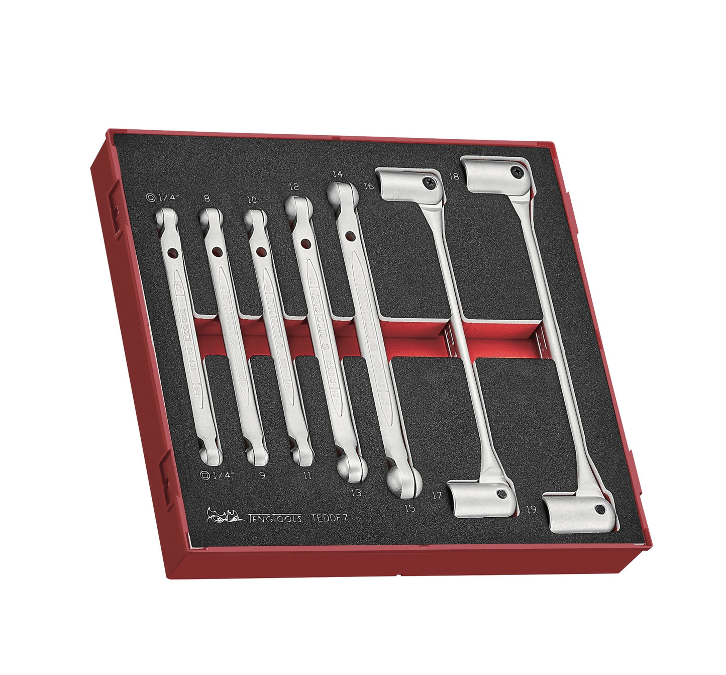 Teng Tools Ensemble de 7 clés doubles flexibles en mousse EVA - TEDDF7