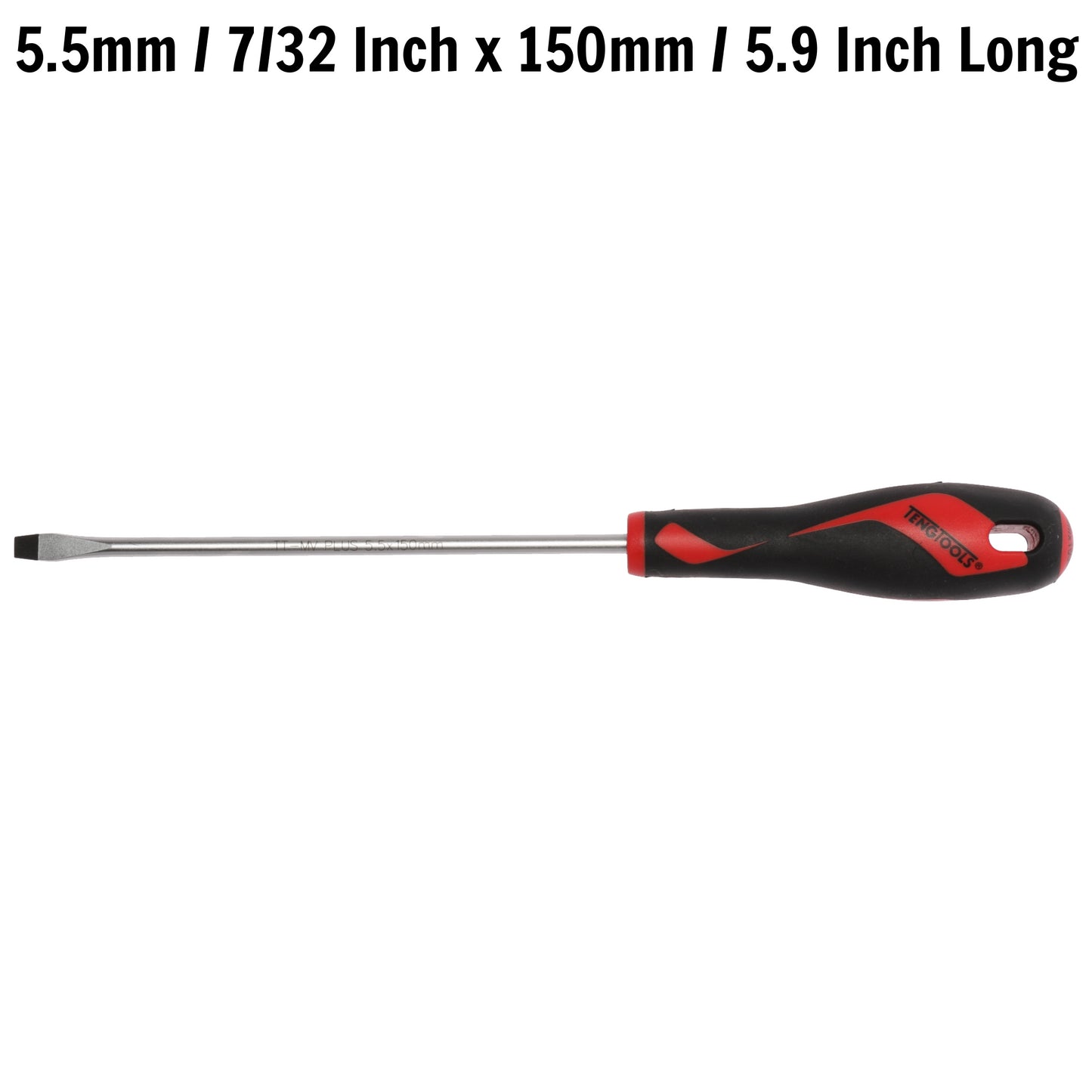 Teng Tools 5.5mm / 7/32 Inch x 150mm / 5.9 Inch Long Flat Type Slotted Head Screwdriver - MD923N