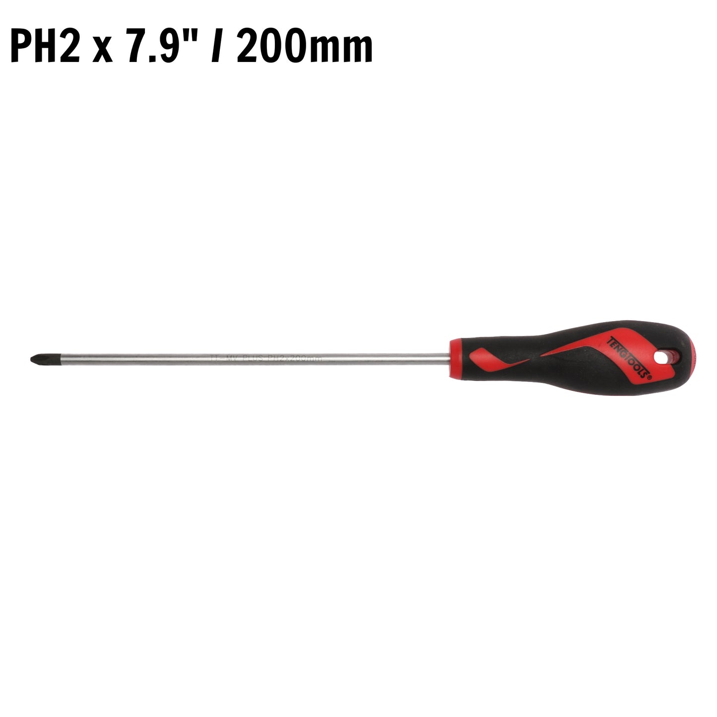 Teng Tools PH2 x 7.9 Inch/200mm Head Phillips Screwdriver + Ergonomic, Comfortable Handle - MD948N2