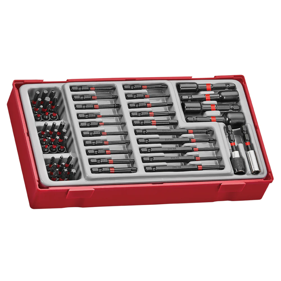 Teng Tools 53 Piece 1/4 Inch Drive Impact Screwdriver Bit & Nut Setter Set - TTBS53