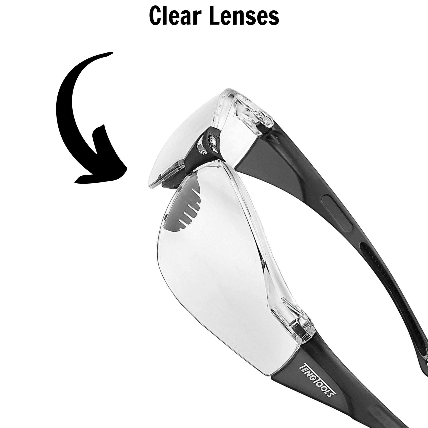 Teng Tools Anti Fog, Scratch Resistant Sports Inspired Safety Glasses With Clear Lenses - SG713