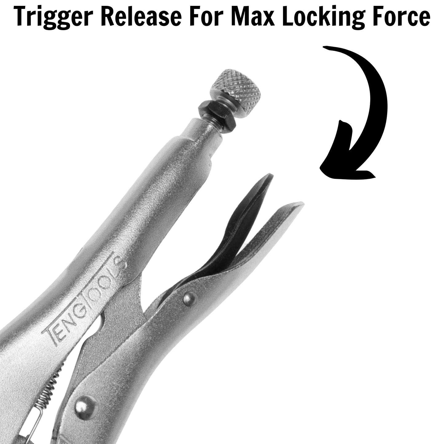 Teng Tools 8 Inch Sheet Metal Vise Grip Power Grip Locking Pliers/Tool - 408